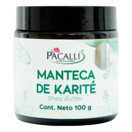 Manteca de Karité (Shea Butter) PACALLI | 100 g | Hidratación y Suavidad para la Piel | Textura Suave y Aroma Neutro para Uso Versátil