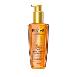 Elvive Tratamiento en Aceite LOral Paris leo Extraordinario pelo ms suave y con brillo intenso con 6 leos de flores preciosas, 100 ml                 