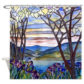 CafePress Frank Memorial Window Decorative Fabric Shower Curtain