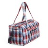 Vera Bradley Women's Cotton Large Travel Duffel Bag, Patriotic Plaid