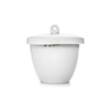 QWORK Lab Porcelain Crucible with Lid, 2 Pack, 50ml Capacity,