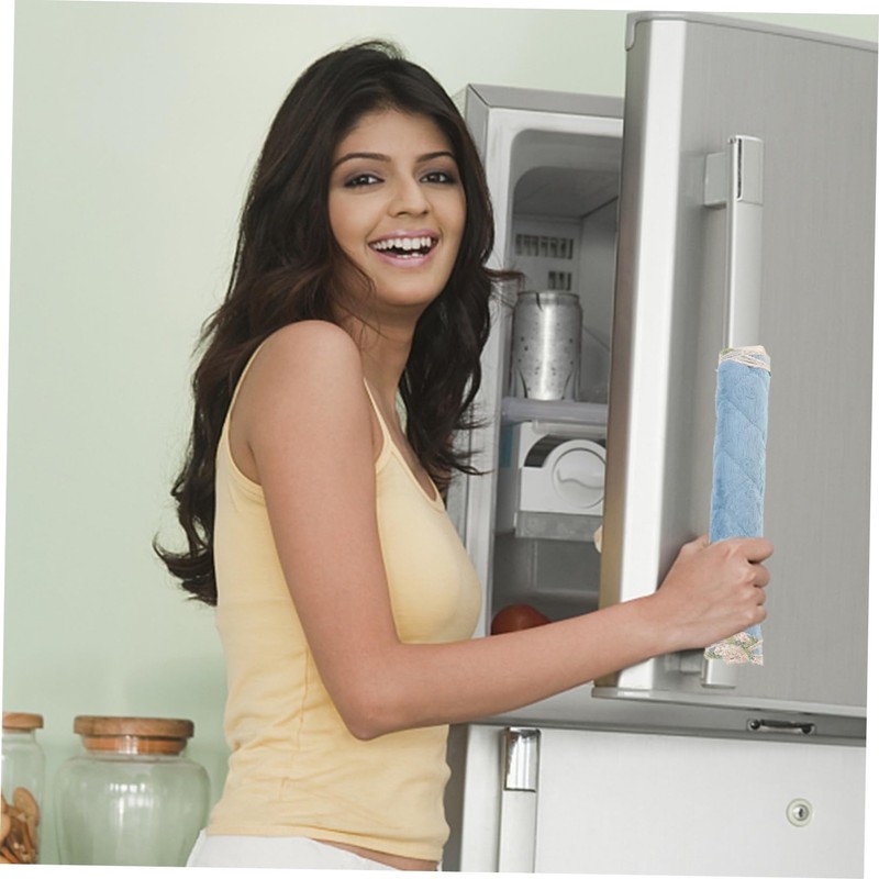 jojofuny Dishwasher Handle Covers 4pcs Refrigerator Handle Covers Soft Washable