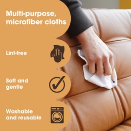Furniture Clinic Pack of 10 Microfibre Cloths – Lint Free - White Cleaning Cloths - Reusable and Washable