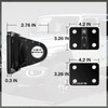 DING.PAI 2 Pack Shackles Mount, D-Ring Shackle Bracket with Backer