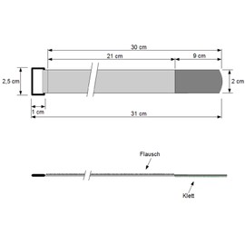 100 x 30 cm x 20 mm Resealable Velcro Cable Ties Multicoloured with Metal Eyelet - Cable Velcro Tape 300 mm Reusable
