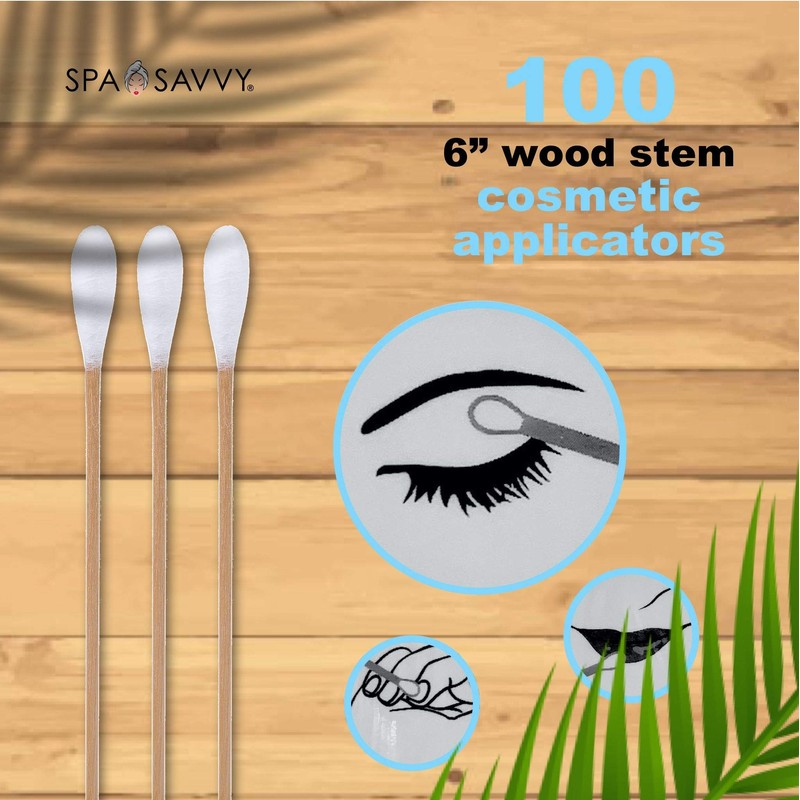 Wood Stem Costmetic Swab