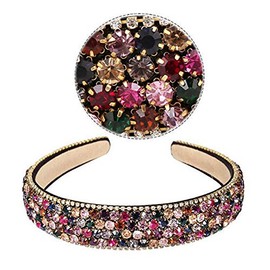 Xrten Fashional Bright Crystal Hair-Band Accessories, Rhinestones Hair Hoop Hairband for Girls and Women
