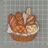 Embroidered Bread Basket Patch for Iron-On or Sew On Iron-On