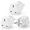 HITRENDS Travel Adapter, UK to EU Adapter, Adapter Plug England