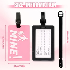 Funny Luggage Tags Colorful Travel Luggage Tags Cute Baggage Bag Tags Suitcase Travel Baggage Bag (Pink)