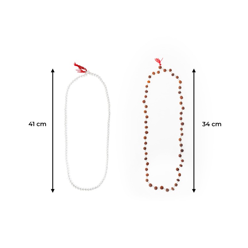 Juego de 2 abalorio Mala 108 Japa Mala Japmala para