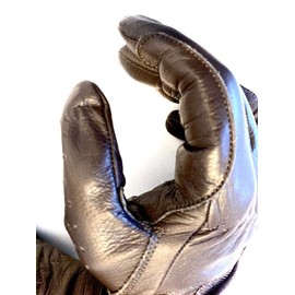 Sulkhanz Horse Riding MEN'S Gloves Soft Leather 100% Real Leather Dark Brown Premium Quality Gents equestrian gloves (Large)