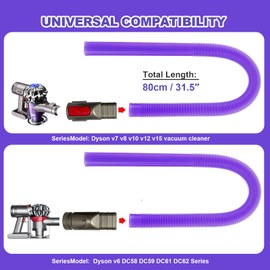 Dryer Vent Cleaner Kit Compatible with dyson V6 V7 V8 V10 V11 V12 V15 Cordless Vacuum, Dryer Vent Vacuum Hose Attachment, Cleaning Tools for Dryer Vents, Crevice Tool for Corners & Gaps Cleaning