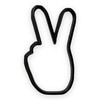 Peace Sign Fingers Cookie Cutter Polymer Clay Cutter with Easy