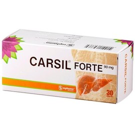 RIXET Carsil Forte 90mg 30 Capsules - Silymarin Extract Herbal Liver Support