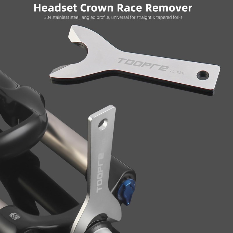 GegonC Bicycle Headset Crown Race Remover, 304 Stainless Steel Fork