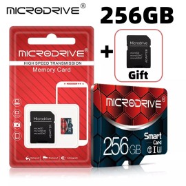 Universal Micro SD TF Card Memory Card Class 128GB 256GB High Speed Memoria Flash Adapter - 256GB+Free Adapter
