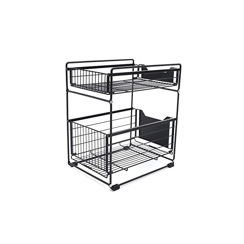 Under Sink Shelf, 2 Tier Spice Rack, Extendable, Sink Organiser,