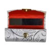 Lipstick Case with Elegant Paisley Design - Silver