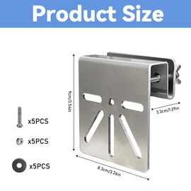 Luckwaii Dachrinnenhalterung aus Edelstahl für Eufy Security SoloCam S340, Dachrinnenhalter Keine Bohr Installation mit Anti Rost Schrauben, Kamera Halterung für überwachungskamera Regenrinnen(Silber)
