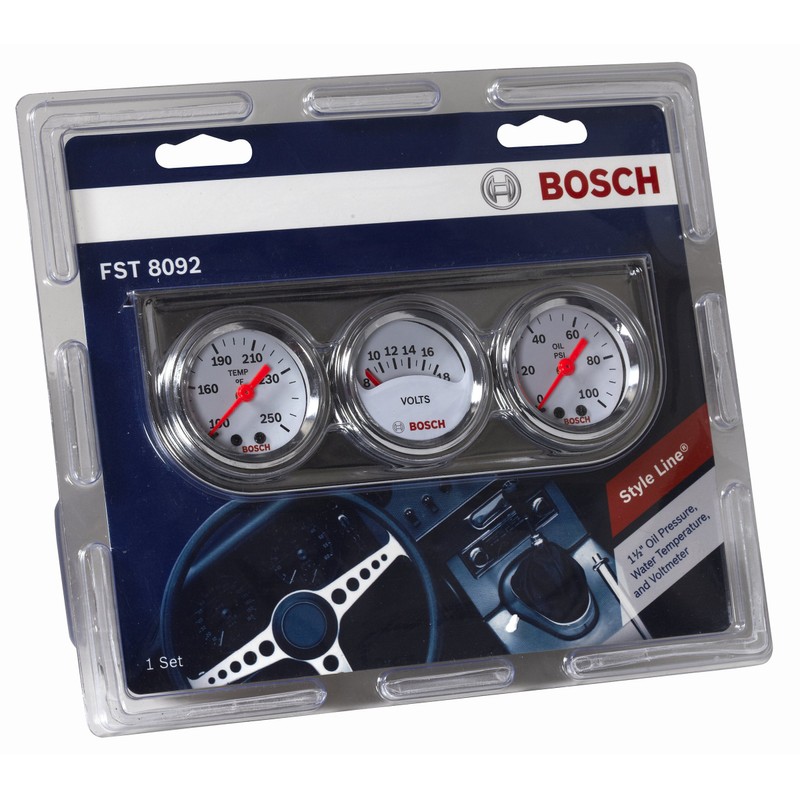 Bosch SP0F000039 Style Line 1-1/2" Mini Triple Gauge Kit (White