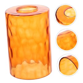 LABRIMP Amber Parts Fixture Vintage Glossy Floor Decorative Cylinder Shade Light Replacement Table Clear Cover Lamp Colored Covers Wall Glass Chandelier Texture Small Hanging Sconce