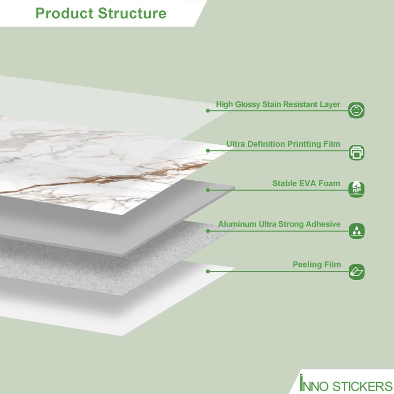 Marble Peel and Stick Waterproof Wall Paneling, 118" x 47"