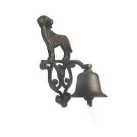 DTSFHTDAL 1PCS Cast Iron Dog Bell Cast Iron Cat Doorbell Cast Iron Bell Retro Animal Chimes Antique Decorative Clock Decorative Artworks Garden Farmhouse Courtyard Decoration (Cute Dog)
