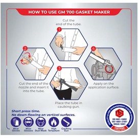 APEL High Performance RTV High-Temp Silicone Gasket Maker and Sealant Heat Resistant from 104ºF to 572ºF Red, 10.2 oz.- 2 Pack