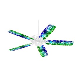 Rainbow Graffiti - Ceiling Fan Skin Kit fits most 42 inch fans (FAN and BLADES SOLD SEPARATELY)