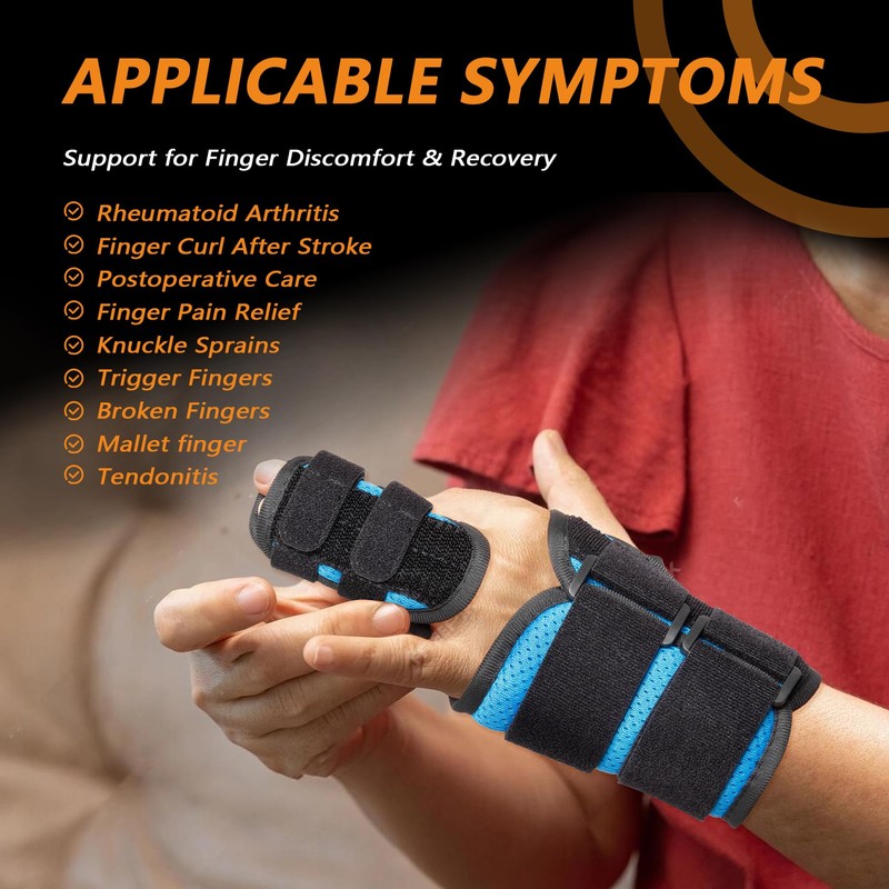 VIGORFIT 2 Finger Splint for Trigger Finger, Broken Fingers, Knuckle