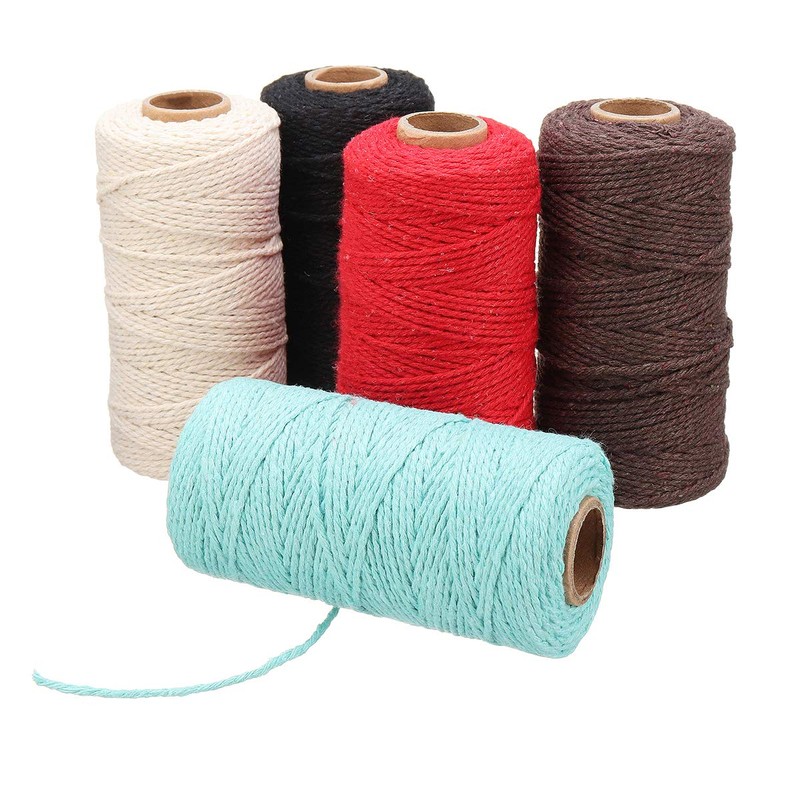 Binwat Macrame Cord Natural Macrame Cotton Cord Craft Cord Spool