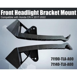 Swzld Front Headlight Bracket Mount Compatible with Honda CR-V 2017-2022, 71190-TLA-A00 71140-TLA-A00 Headlight Bracket Retainer Support, Left & Right, 2PCS
