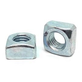 (20 Pieces) 5/16"-18 Steel Square Nuts Zinc Clear