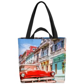 VOID Havana Vintage Car Vintage Car Bag, 33 x 33 x 14 cm, 15 L Shopping Bag, Shopper Bag, multicoloured, Casual