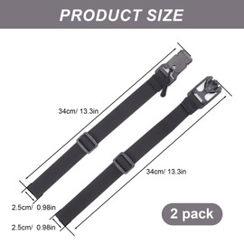FINELYCR Backpack Chest Strap, Pack of 2 Backpack Chest Strap Retrofitting, Black Adjustable Backpack Strap, Non-Slip Width 2.5 cm, Chest Gur Suitable for Attaching Backpacks, Ideal for Hiking and