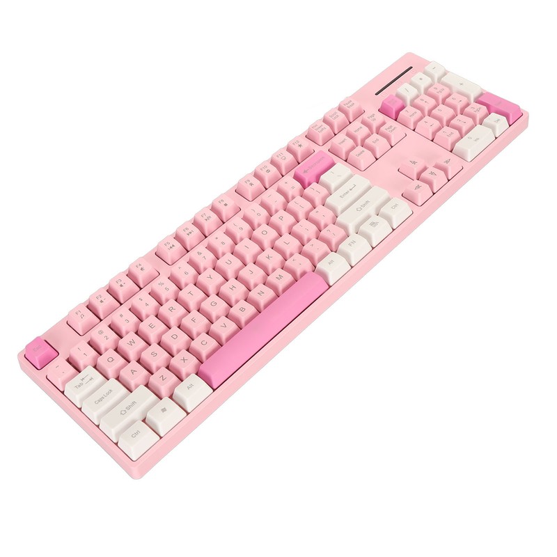 104 Keys Wired Keyboard 3 Colors Cute Gaming Keyboard USB