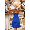 Newshows Summer Dress 2024 Spring Womens Blue Floral Flowy Casual