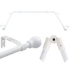 ETICSIPA Bay Window Curtain Rods 60-185 Inch Retractable Metal U-shaped