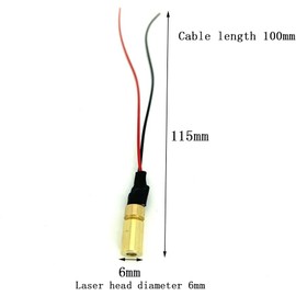 650nm red light laser module industrial laser module 5mw adjustable focal length (6mm) (line-10pack)