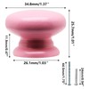 YuGtcen Wooden Cabinet Knobs 6 Pack, Pink Drawer Knobs Wood