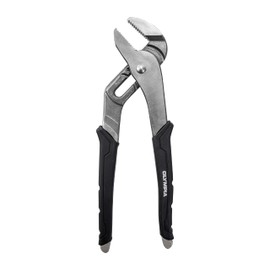 Olympia Tools 10-Inch Tongue and Groove Pliers, Straight Jaw Pliers with Cushion grip, 6 Jaw positions, 2.1" Jaw Capacity