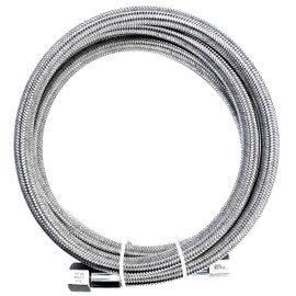 Xtractor Depot 3/8" FJIC High Pressure Hydraulic Hose, Braided Stainless Steel SS316, PTFE Lining, 6 Feet Length