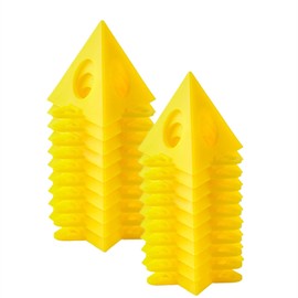 20Pcs Painting Pyramids Yellow Perforated Woodwork Paint Stands painters tripod Triangular Plastic Foot Stand