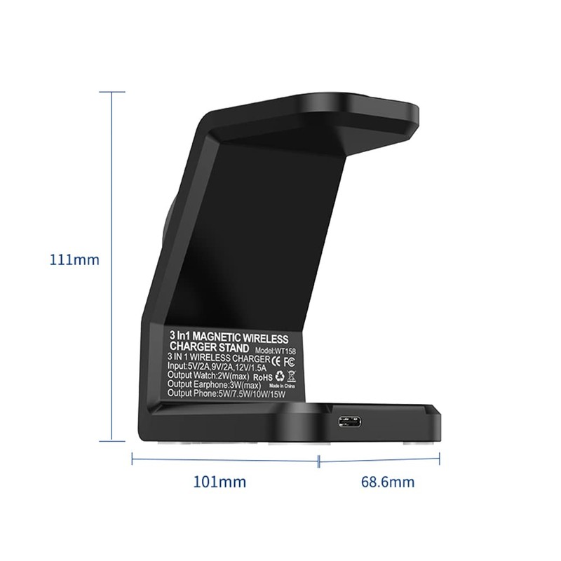 3 in 1 Charging Station for Phone 12 Top Watch