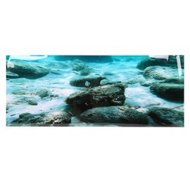 PVC Adhesive Seabed Rock Pattern Aquarium Background Poster Sticker Fish Tank Decoration91x50cm