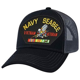 US Navy Seabees Vietnam Veteran Ball Mesh Cap