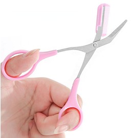 Professional Stainless Steel Eyebrow Grooming Shear Scissors with Plastic CombEyebrow Shaving Scissors Hair Remover Beauty Tool Beauty Accessories for Men and Women
