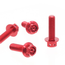 Autobahn88 Motorcycle Brake Master Cylinder Bolt Dress-up Kit, compatible with Triumph Speed Triple T509 1997-1998 (Red) (Set of 4)