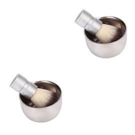 Beavorty 2pcs Shaving Cup Shaving Bowl and Brush Shave Cream for Men Stainless Steel Shaving Bowl Brush for Men Travel Shaving Cream Mens Shaving Men Shaving Cream Manual Shaving Brush